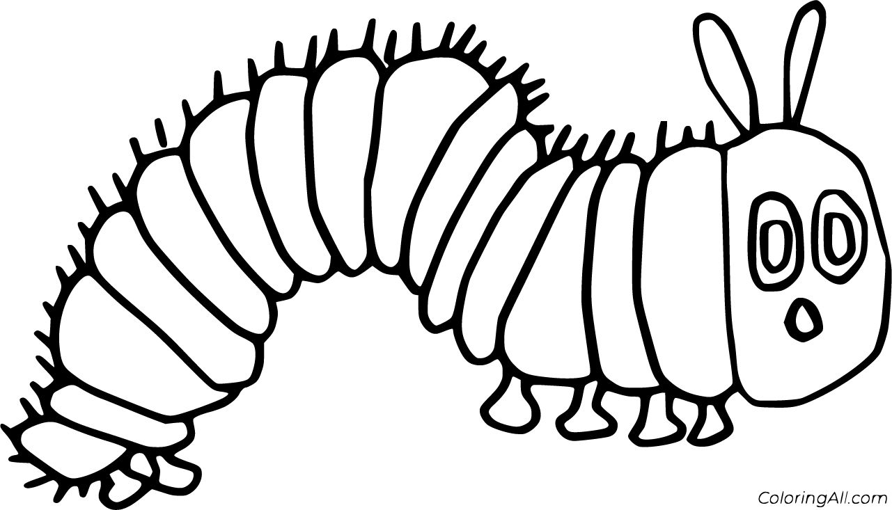 Hungry Caterpillar Coloring Pages 9 Free Printables ColoringAll
