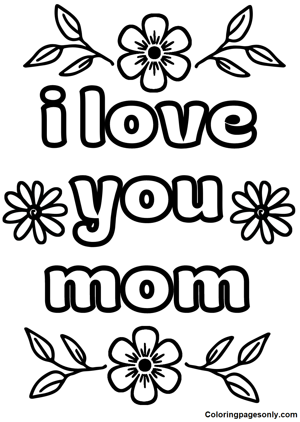 printable coloring pages i love you