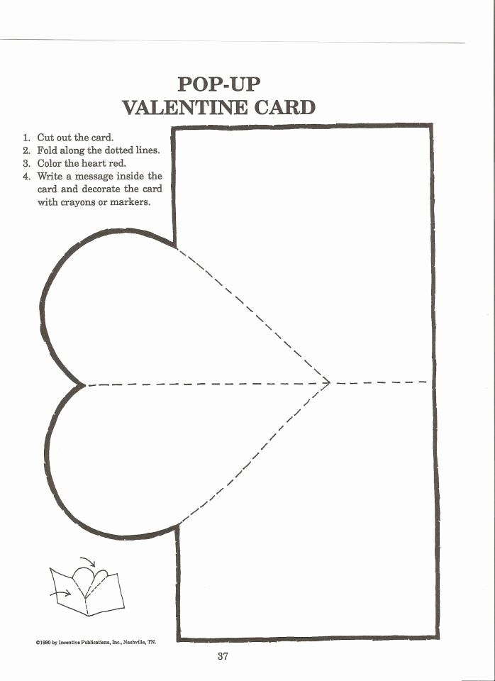 i love you pop up card template printable