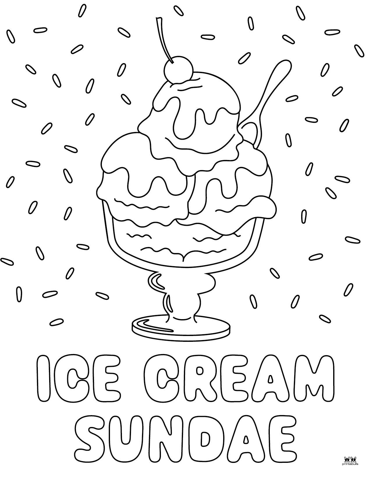 printable colouring pages ice cream