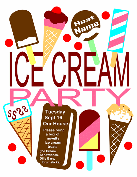 Ice Cream Invitation Templates