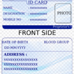 Id Card Template Identification Card Template Printable HD Png