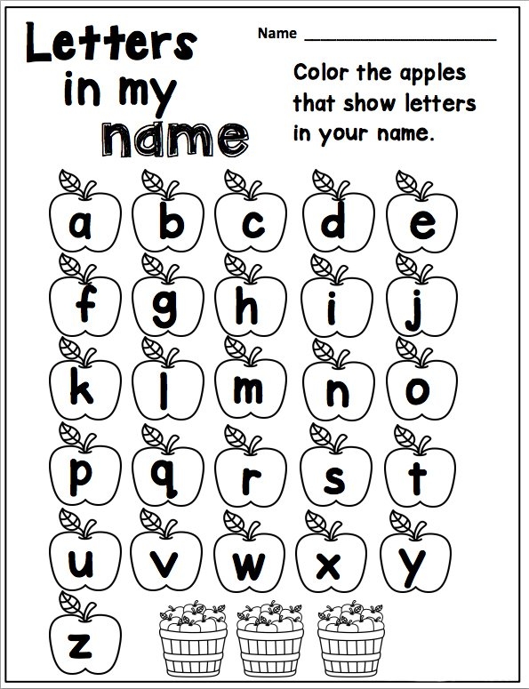 Identifying Letters Worksheets
