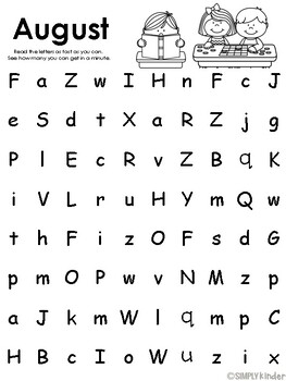 Identifying Letters Worksheets By Naomi Long TPT