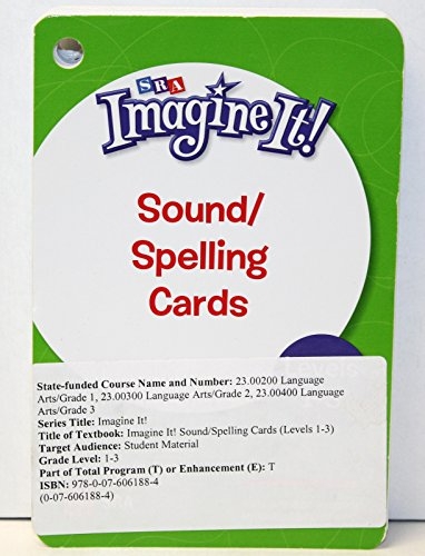 Imagine It Sound Spelling Cards Levels 1 3 SRA 9780076061884 