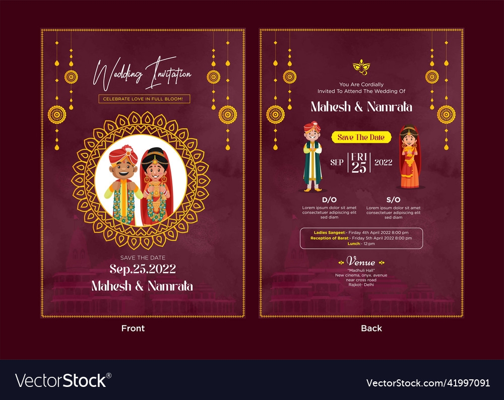 indian wedding invite template
