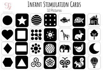 Infant Stimulation 32 Cards Printable Flashcards By Tj Educreative