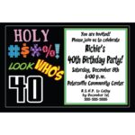 Invitation Templates 40th Birthday Party