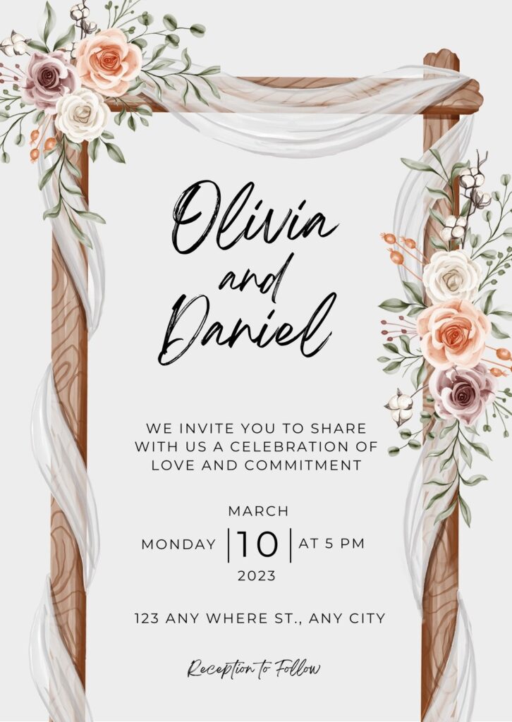 Invitations Paper Invitations DIY Wedding Invite Floral Wedding