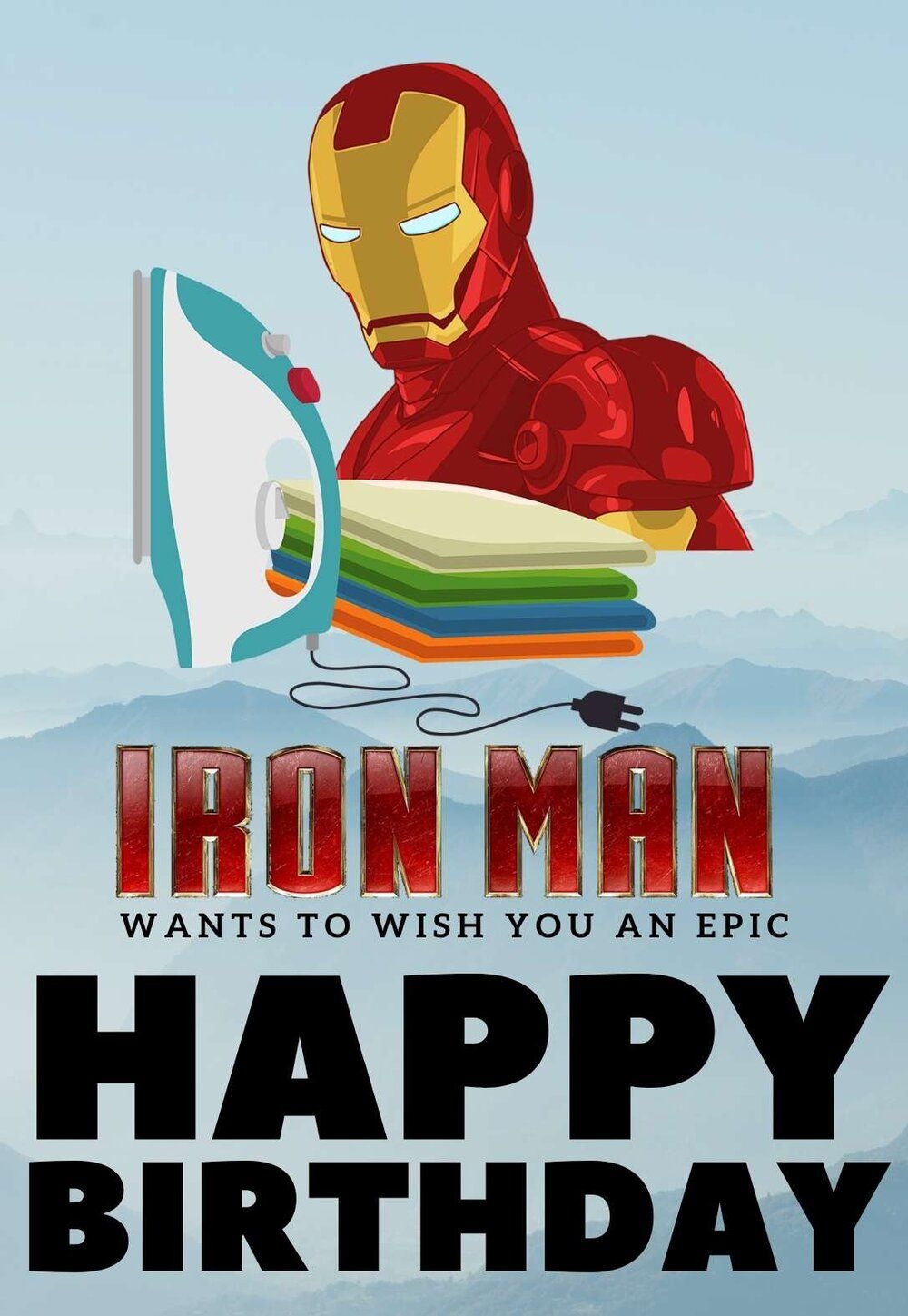 Iron Man Birthday Birthday Card Printable Epic Happy Birthday
