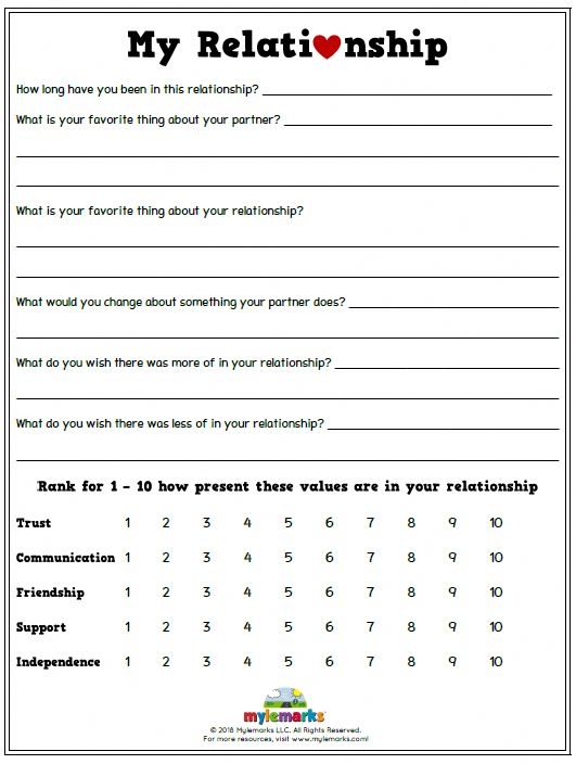 Is This A Good Relationship Worksheet teacher Made Worksheets Library