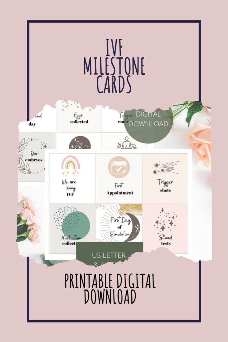 Ivf Milestone Ivf Milestone Digital Ivf Milestone Cards Ivf 