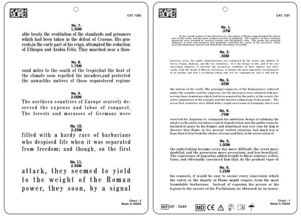Jaeger Near Vision Card Printable Worksheets