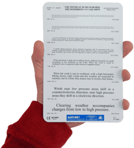 jaeger test card printable