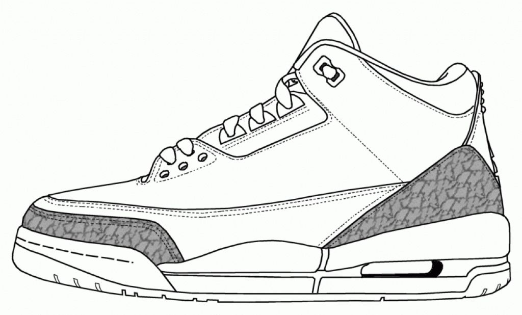 printable coloring pages jordan shoes