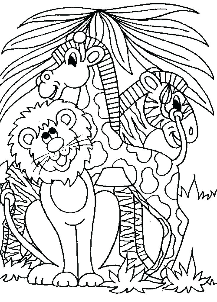 Jungle Animals Printable Coloring Pages Boringpop