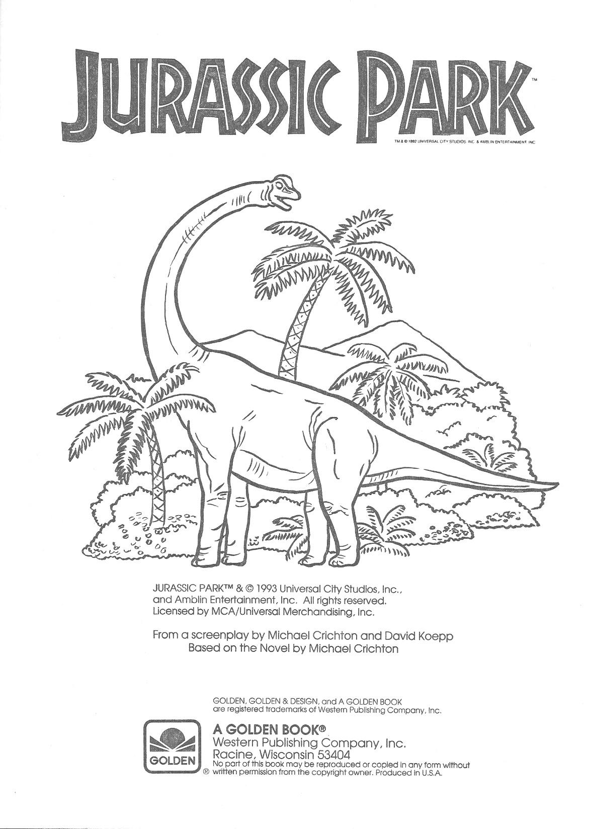 Jurassic Park Coloring Pages
