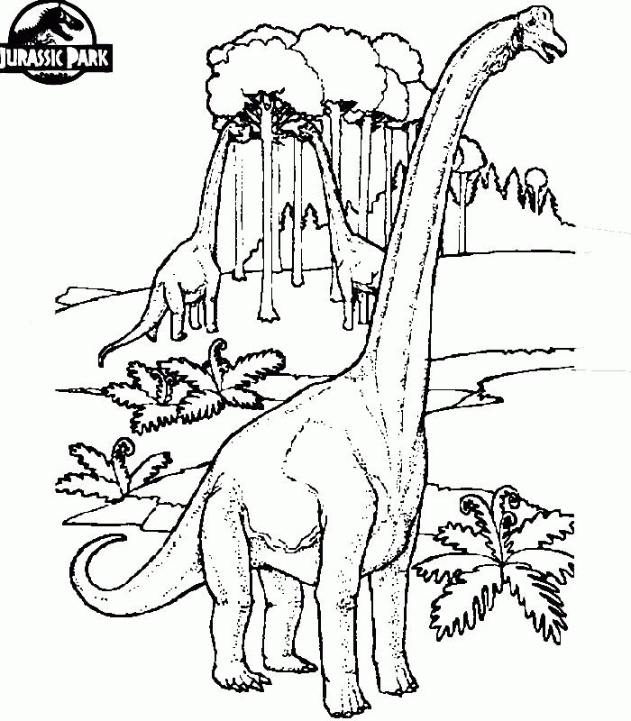 Jurassic Park Dino Coloring Page