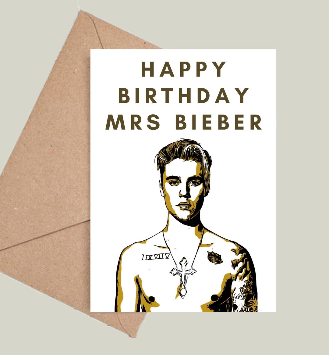 Justin Bieber Birthday Card Printable