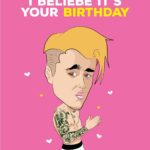 Justin Bieber Printable Birthday Card