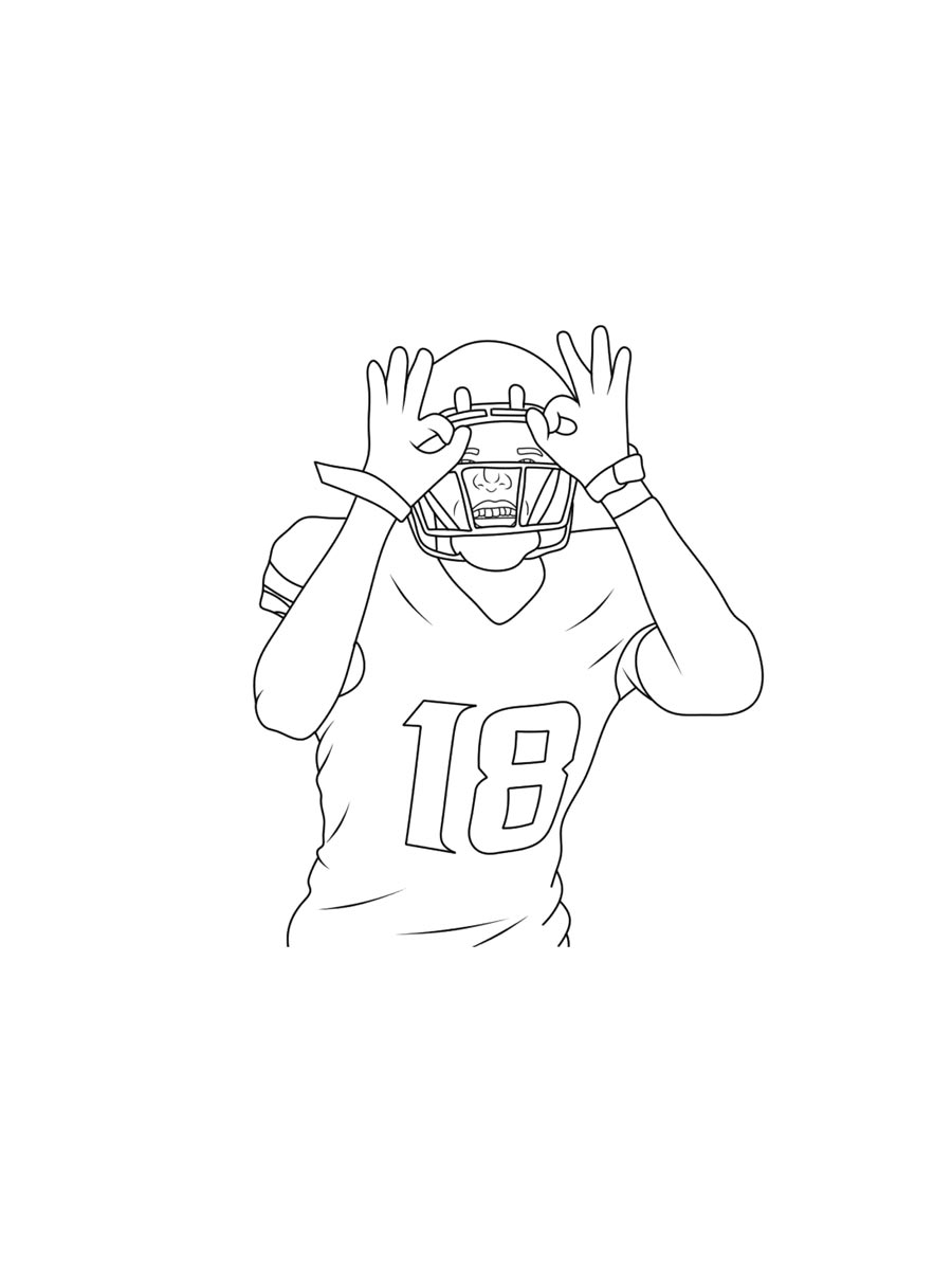 Justin Jefferson Coloring Pages