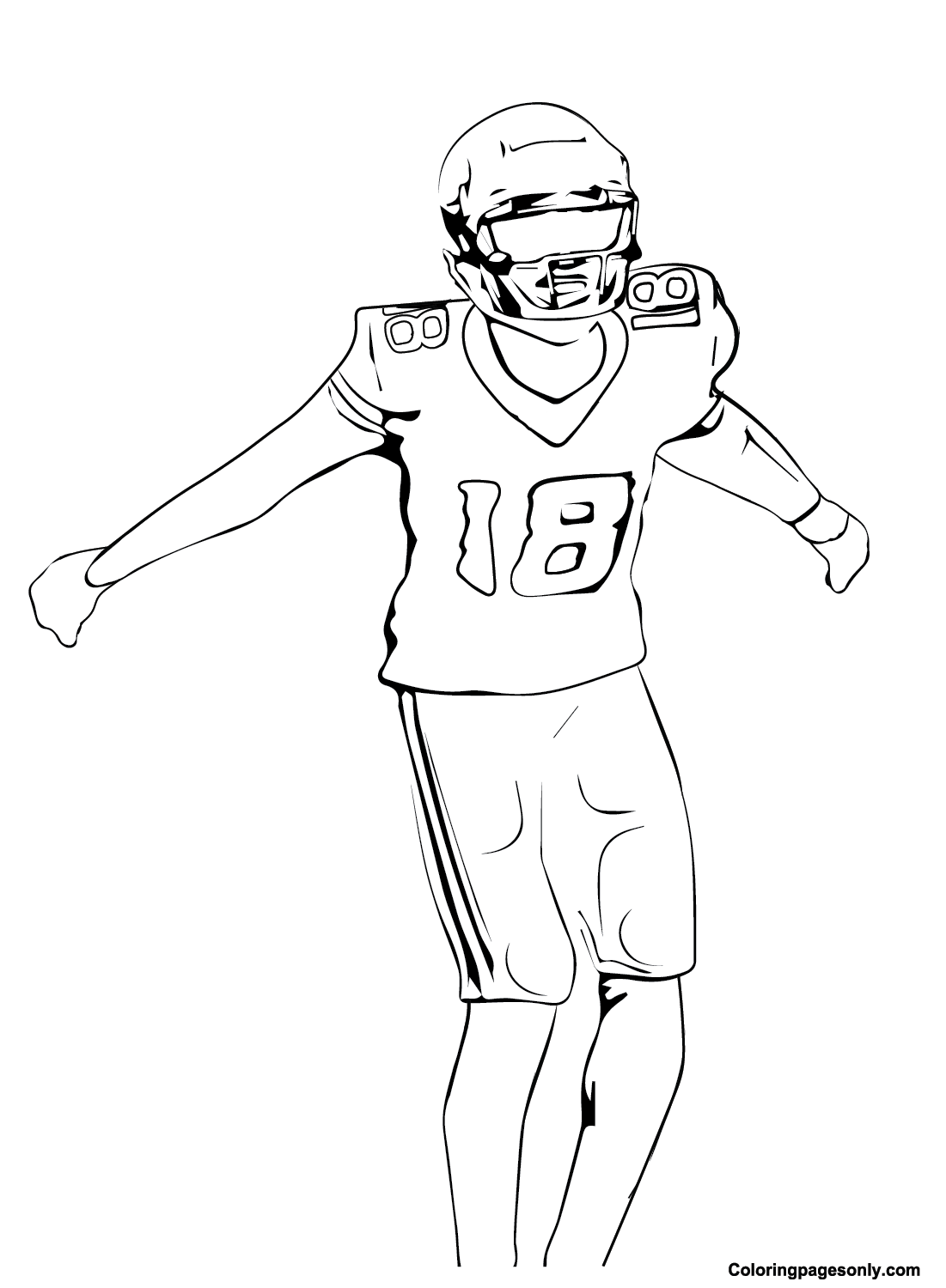 Justin Jefferson Coloring Pages Coloring Home