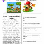 K12 3rd Grade Printable Worksheet Reading Reading Worksheet Printable