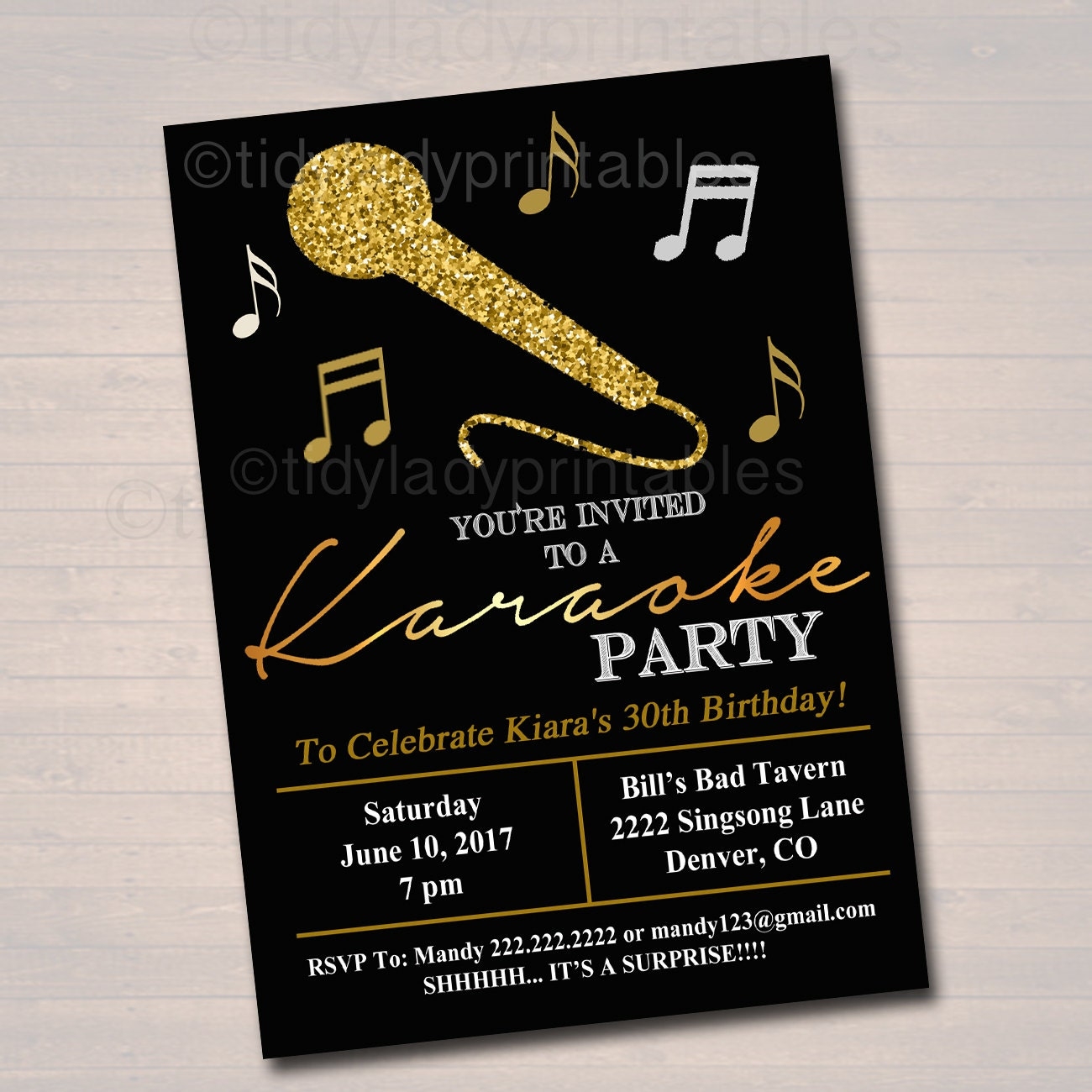 karaoke invitation template free