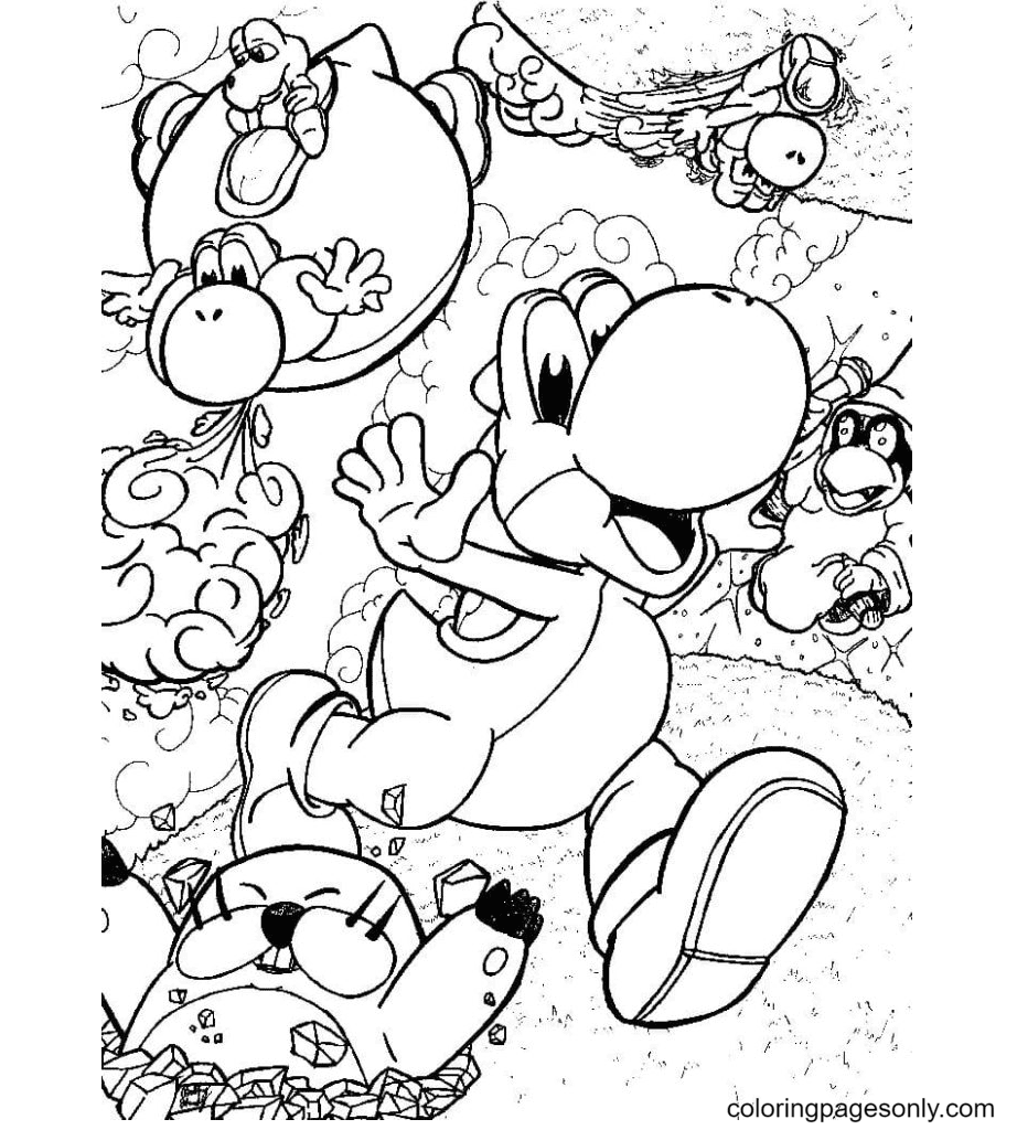 Kawai Yoshi Coloring Pages Yoshi Coloring Pages Coloring Pages For 