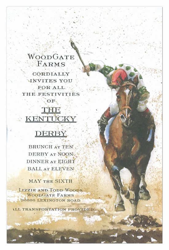 Kentucky Derby Invitation Templates Free Collegio Sanlorenzo Template