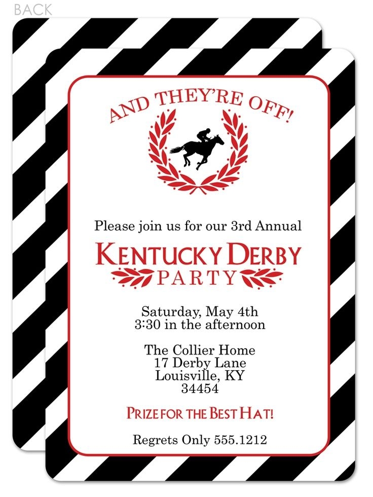 kentucky derby invitation templates free