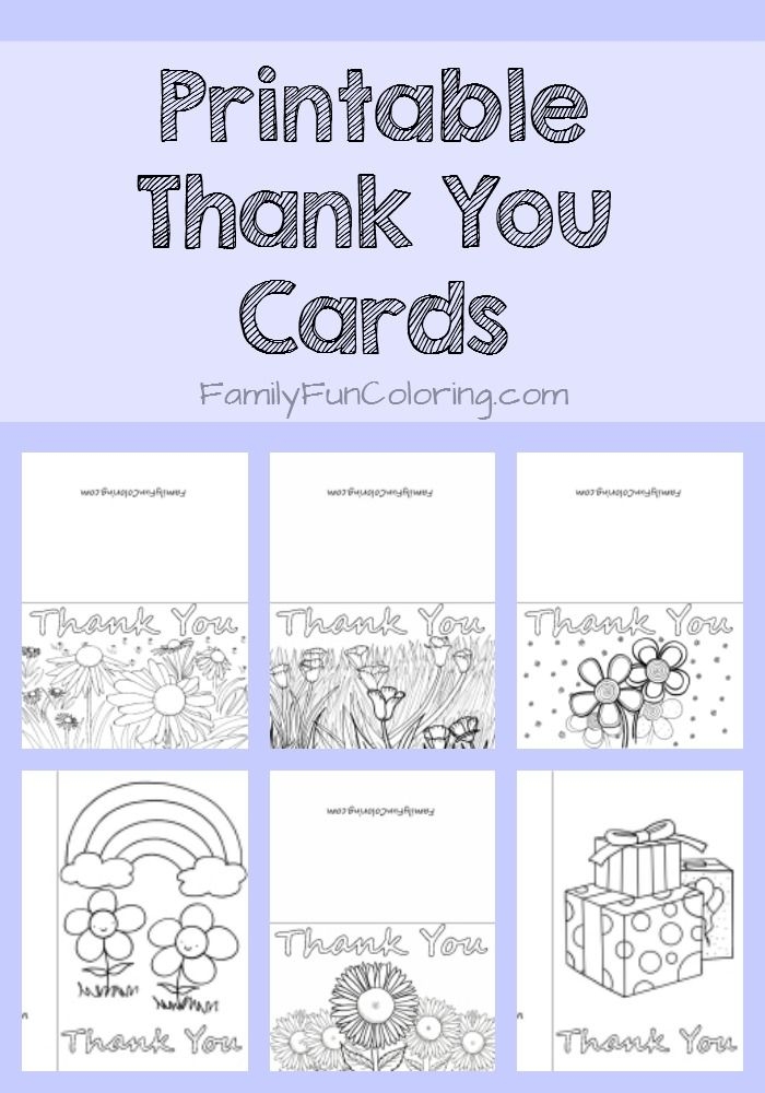 Kid Thank You Cards Free Printable Printable Calendars AT A GLANCE