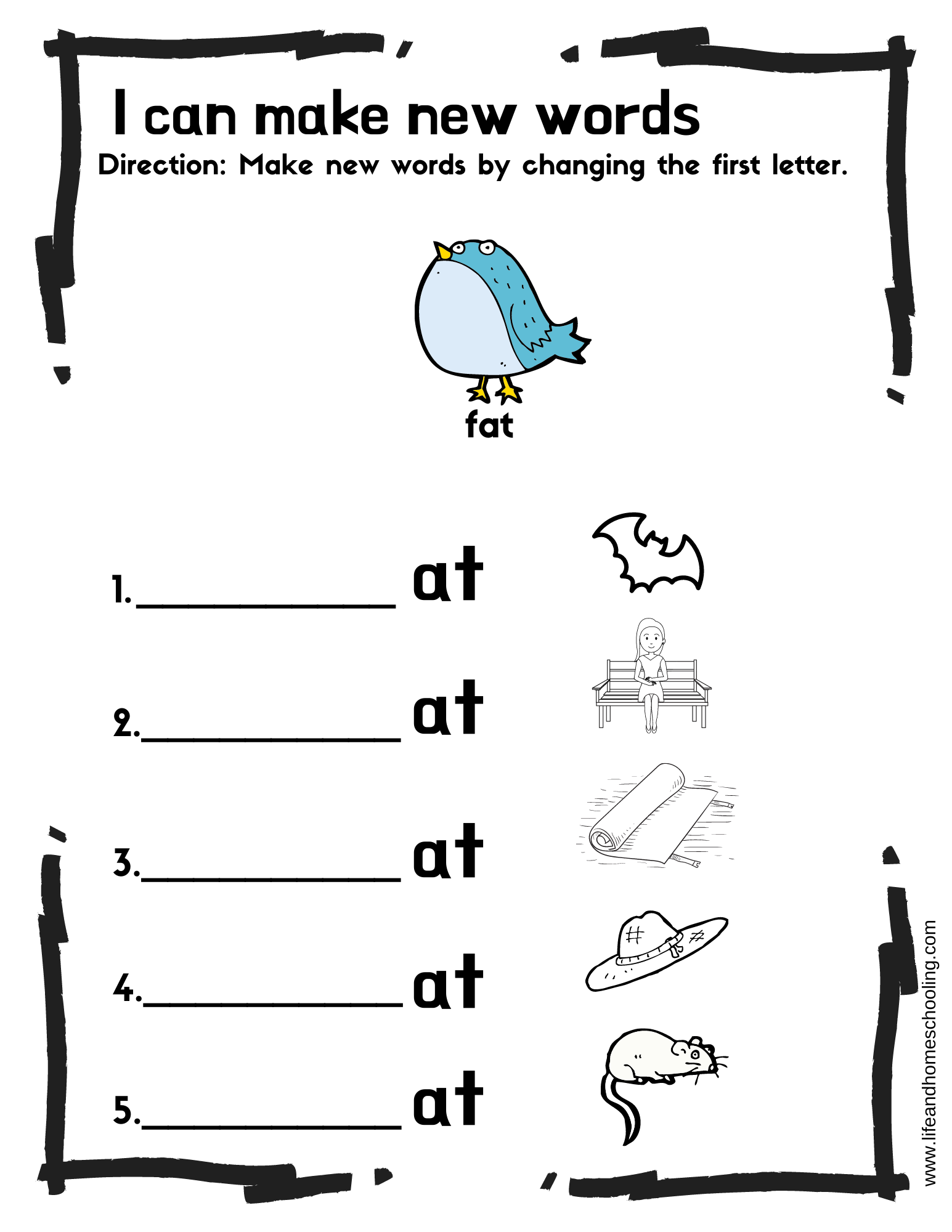 1st grade spelling worksheets