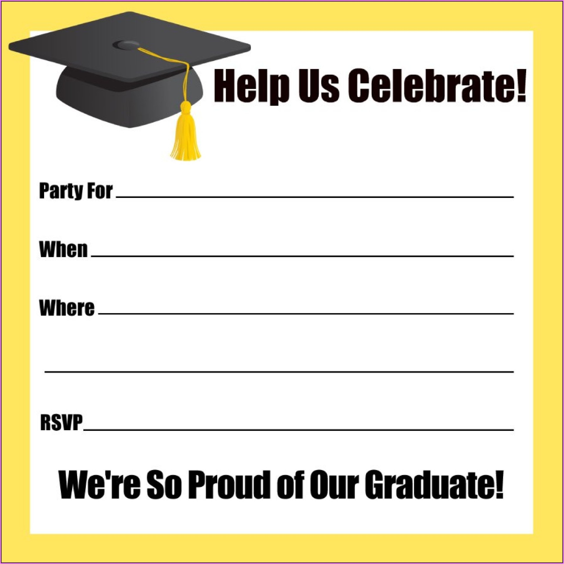 Kindergarten Graduation Invitation Templates Free Download Template 1 