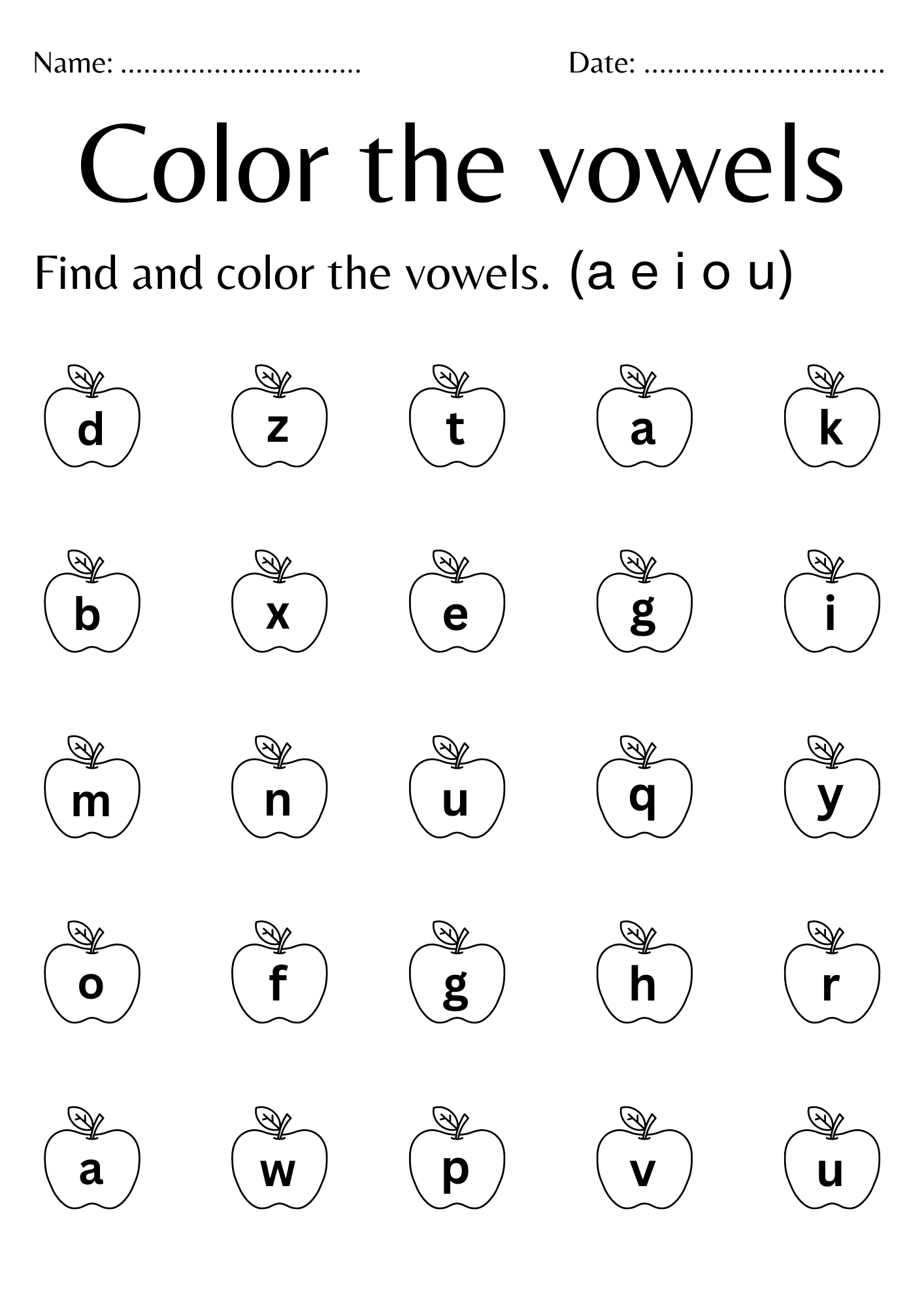 Kindergarten Missing Vowel Worksheet Worksheets Library