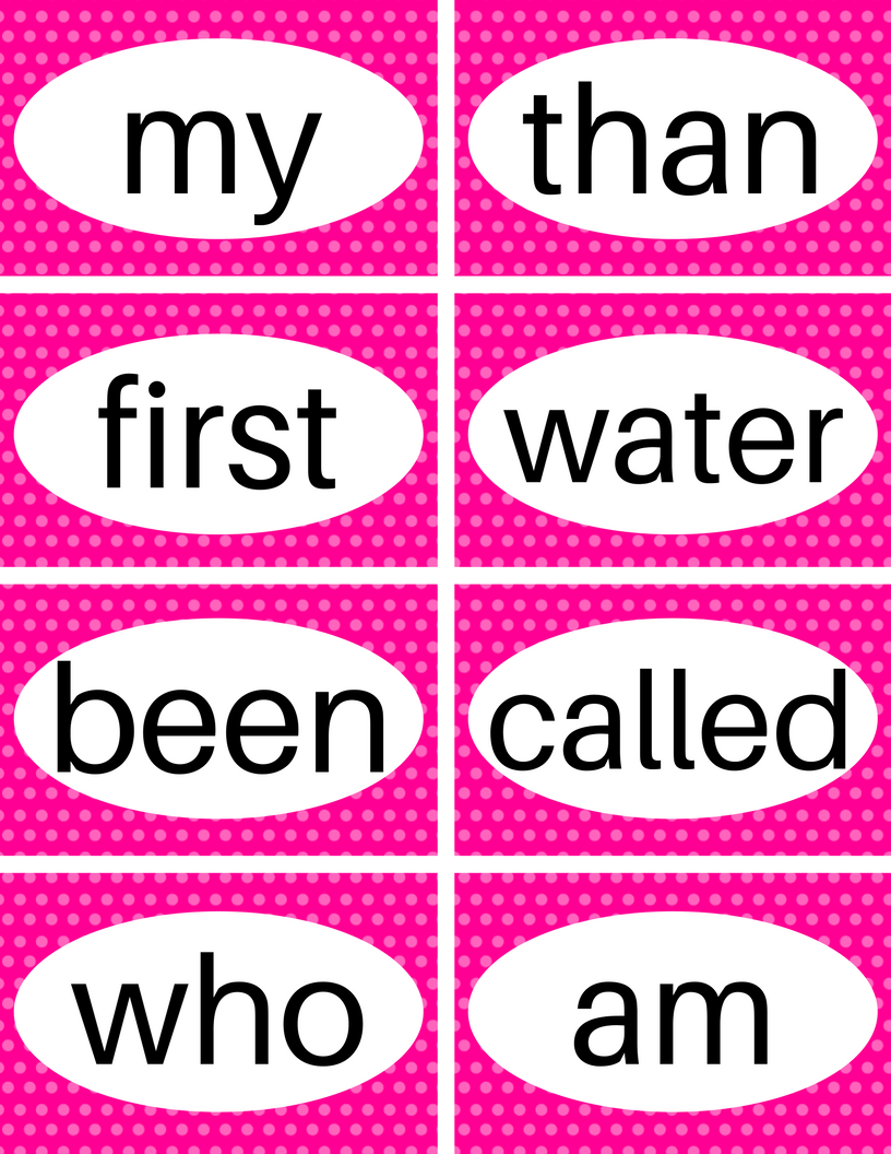 Kindergarten Sight Words Printable Flash Cards Printable Sight Words List