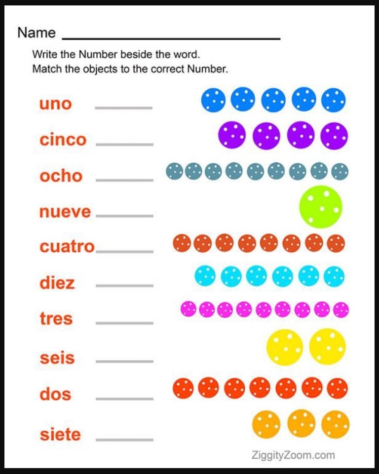 Kindergarten Spanish Worksheets Free Printable Kindergarten Worksheets