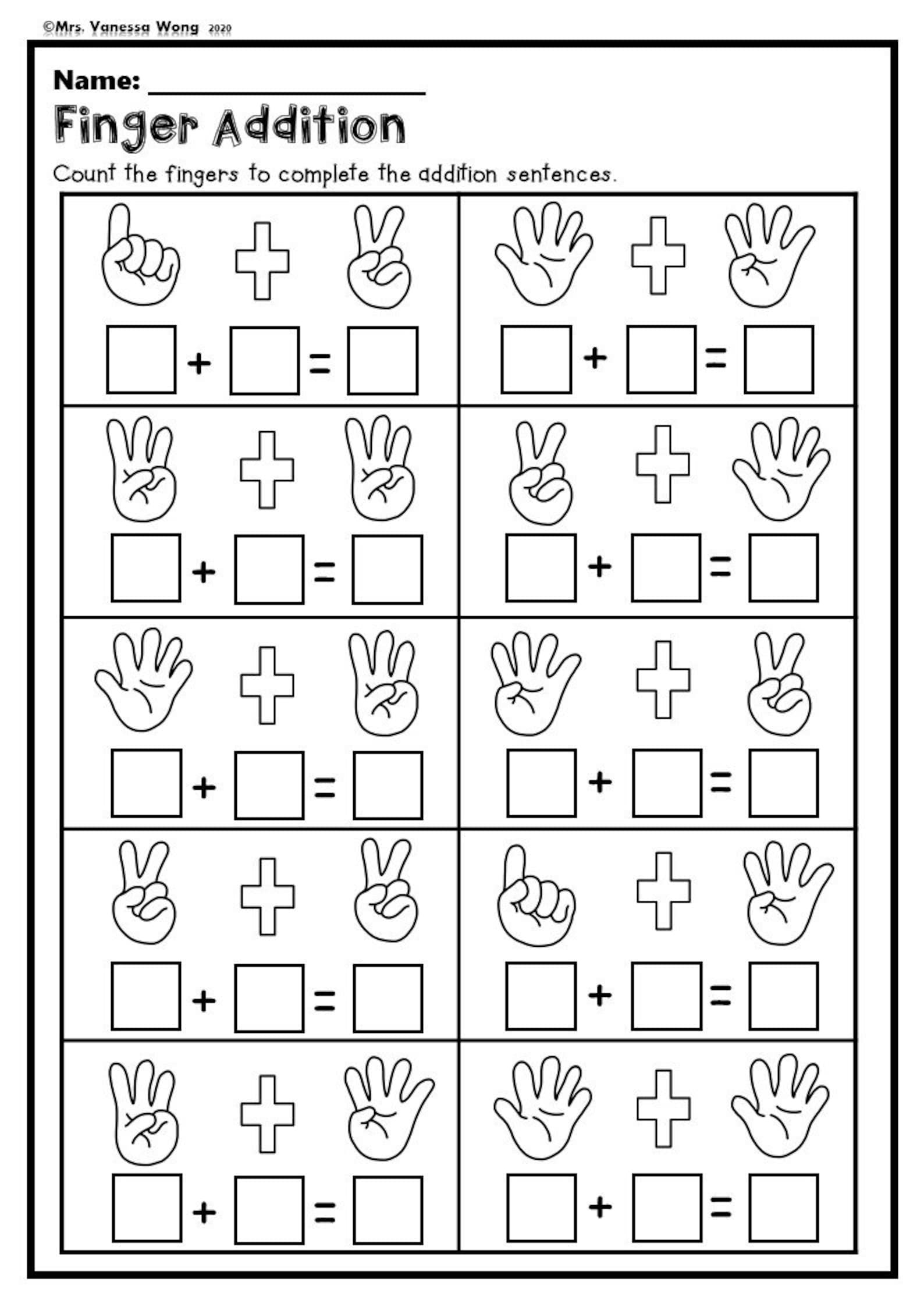 kindergarden math worksheet