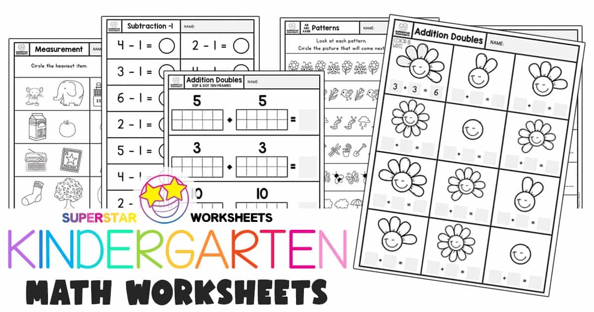 printable worksheets for kindergarten free