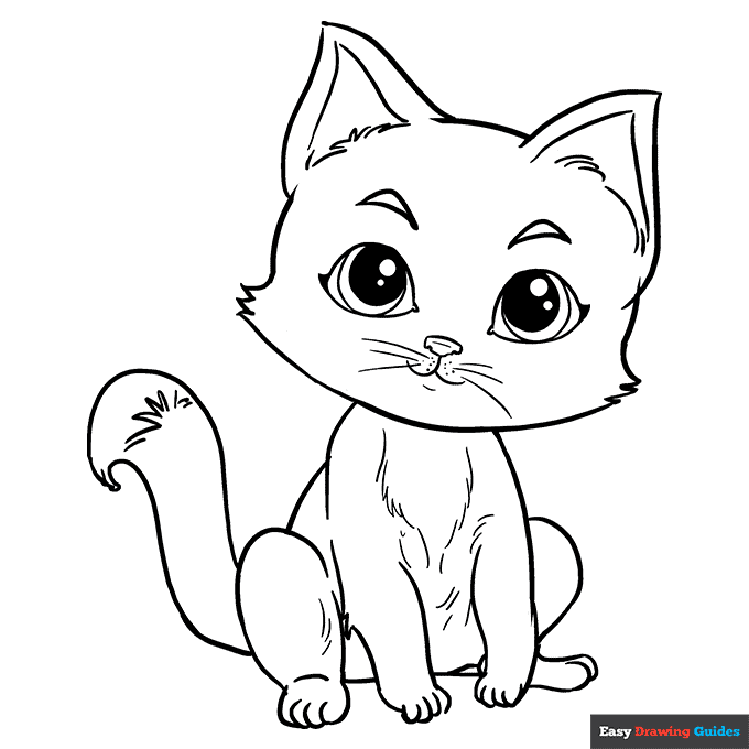 free printable kitten coloring pages