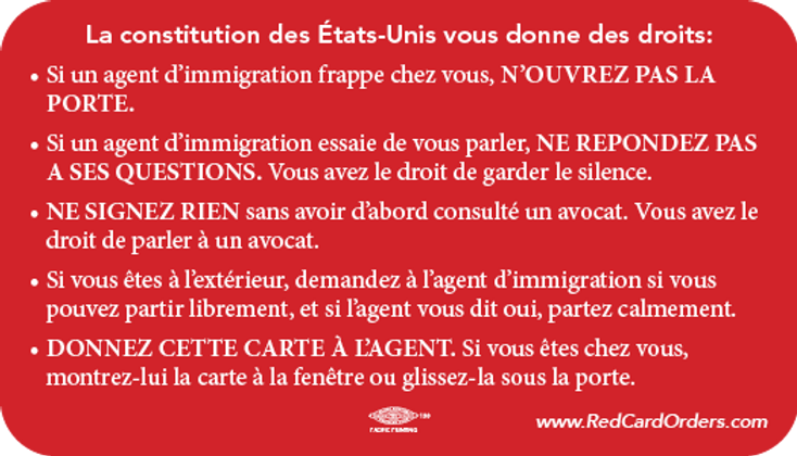 Know Your Rights The Red Card Refugee Services Collaborative