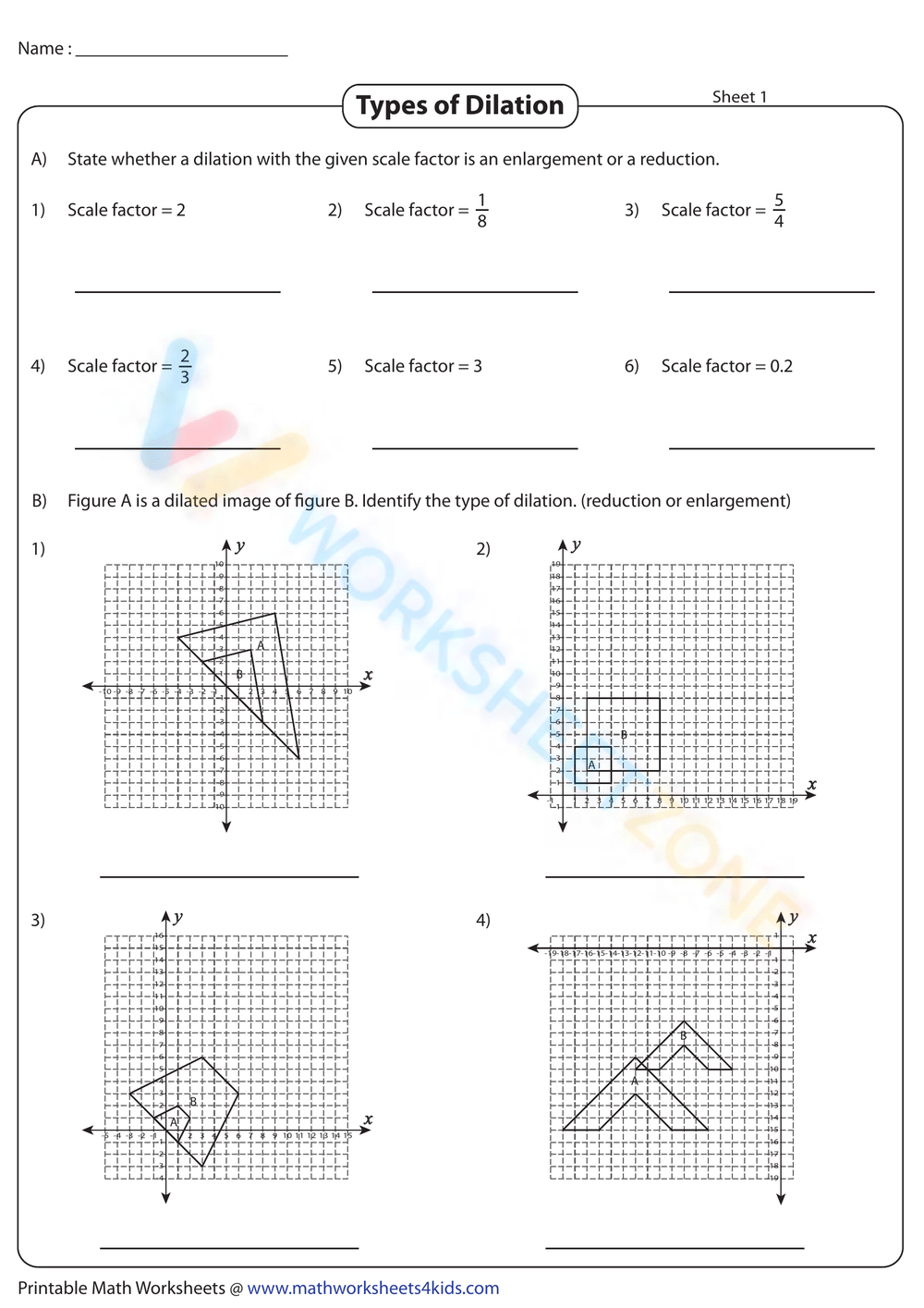 Kuta Tutorial Dilations Worksheets Library