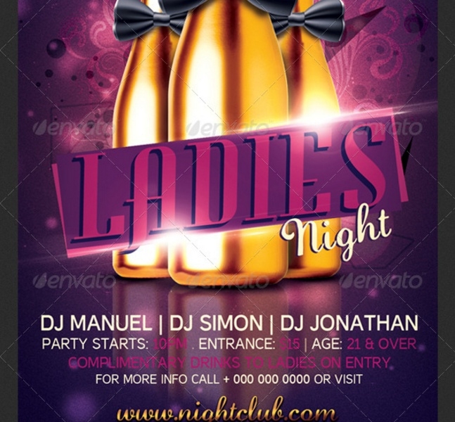 Ladies night invitation template Graphic Cloud