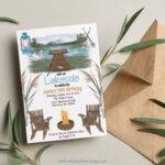 Lake Party Invitation Lake Birthday Invitation Retirement Party
