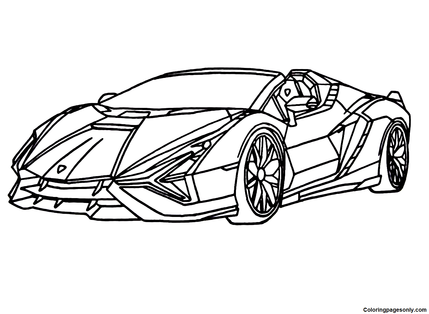 Lamborghini Coloring Pages Coloring Nation