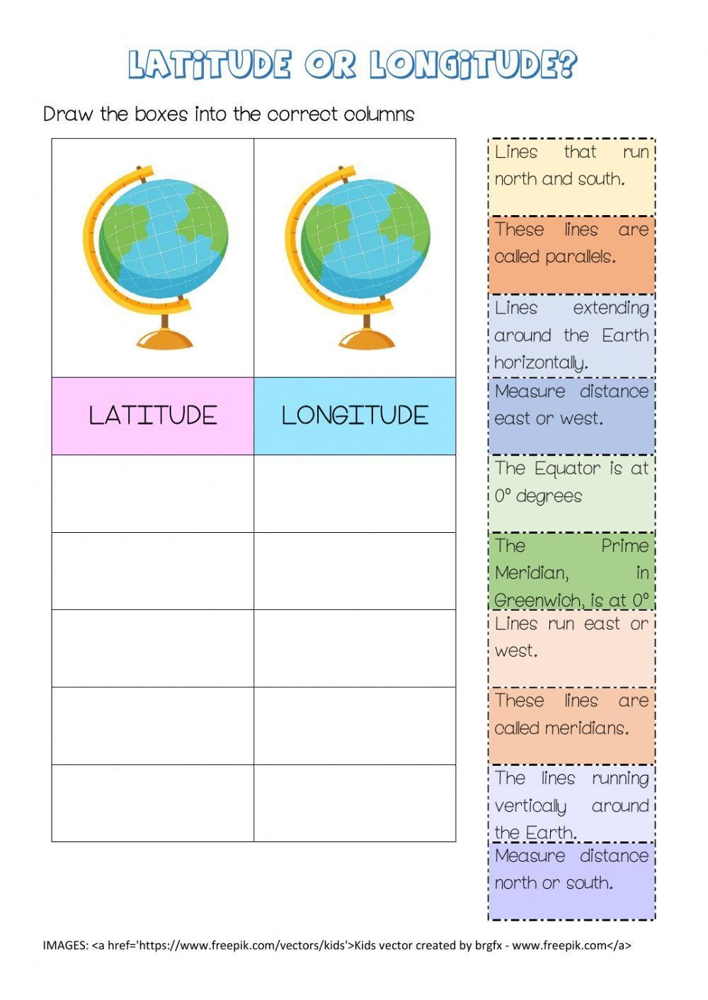 Latitude And Longitude Part 1 The World PDF Longitude Latitude 