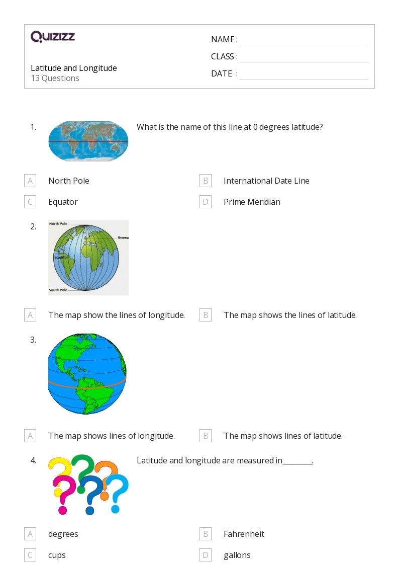 Latitude And Longitude Practice Sheet Generator Worksheets Library