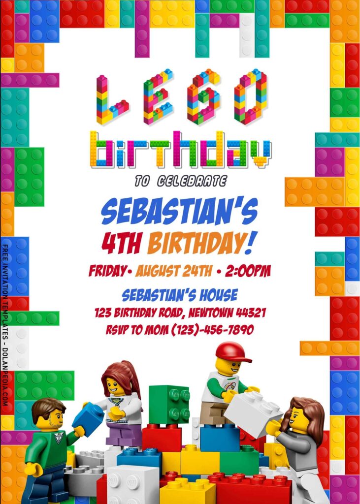 Lego Birthday Invitation Template