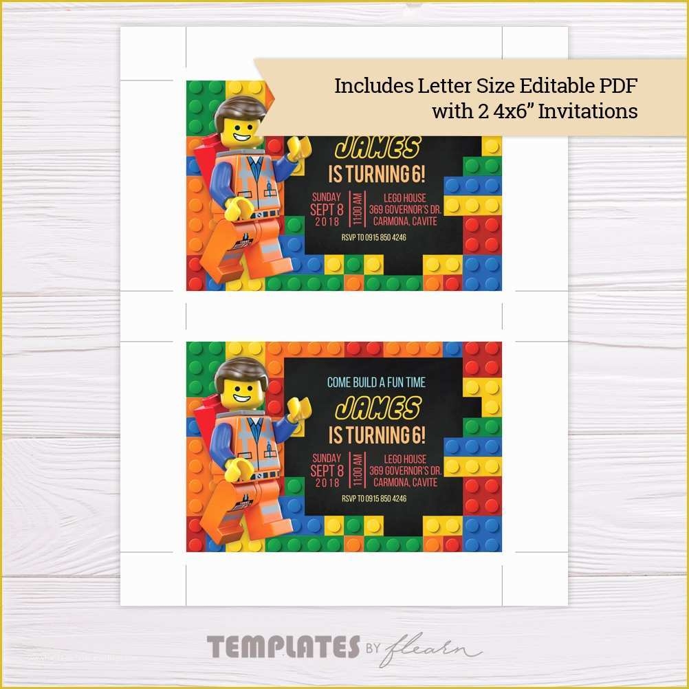 Lego Invitation Template Free Download Of Free Lego Invitation Template