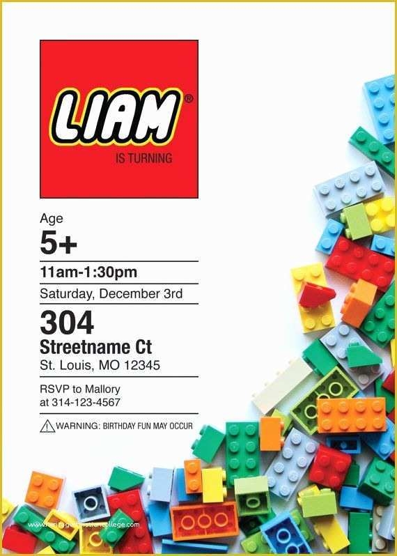 lego invitation template free